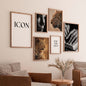 Scandinavian wall art poster with minimalist typography ICON
