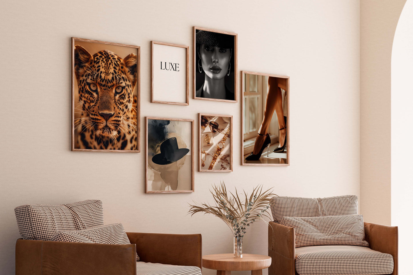Luxury Fashion Wall Art Set – Leopard, Heels & Modern Posters
