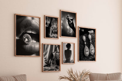 Black and White Luxury Wall Art Set – Fashion & Glam Posters