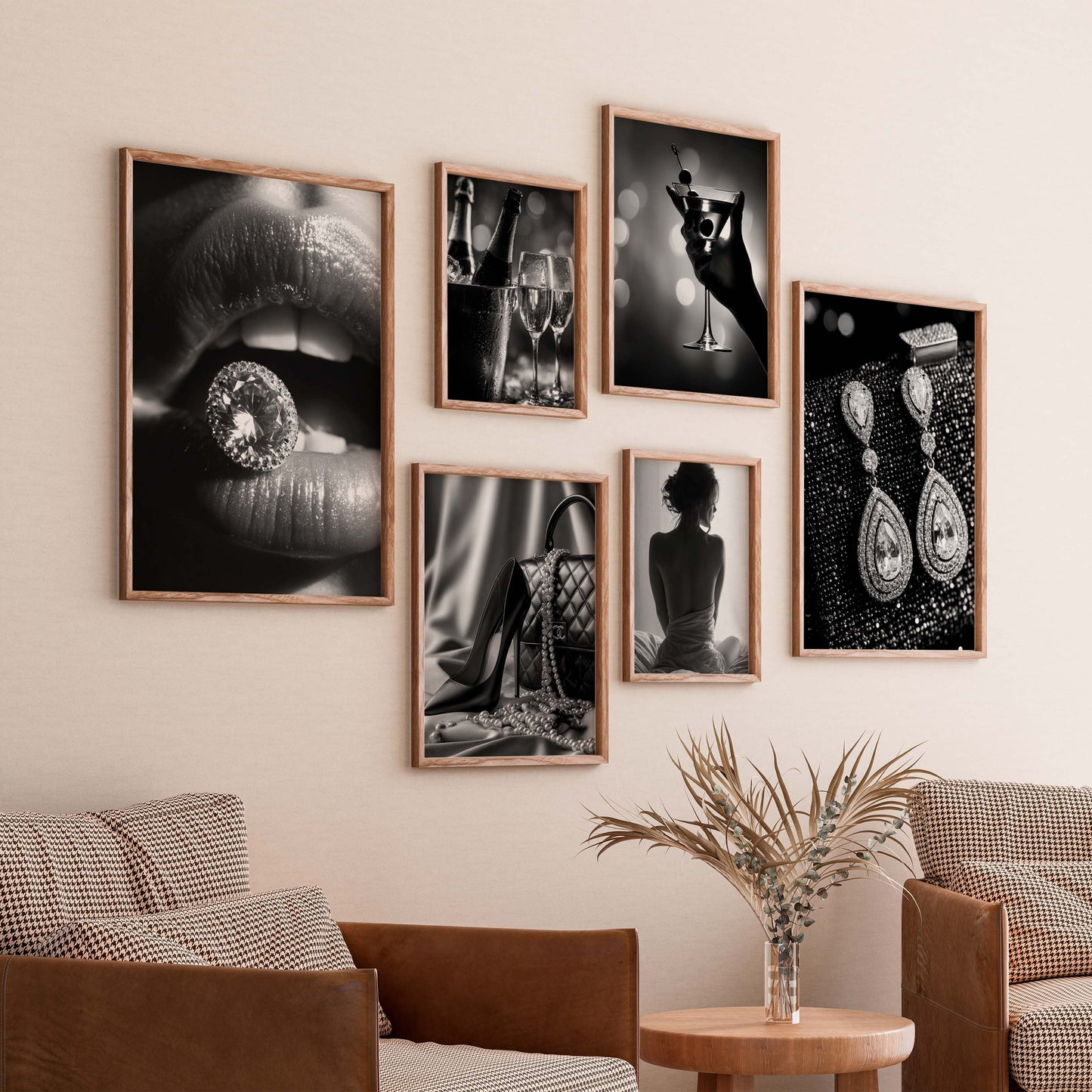 Black and White Luxury Wall Art Set – Fashion & Glam Posters