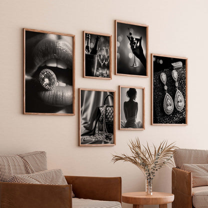 Black and White Luxury Wall Art Set – Fashion & Glam Posters