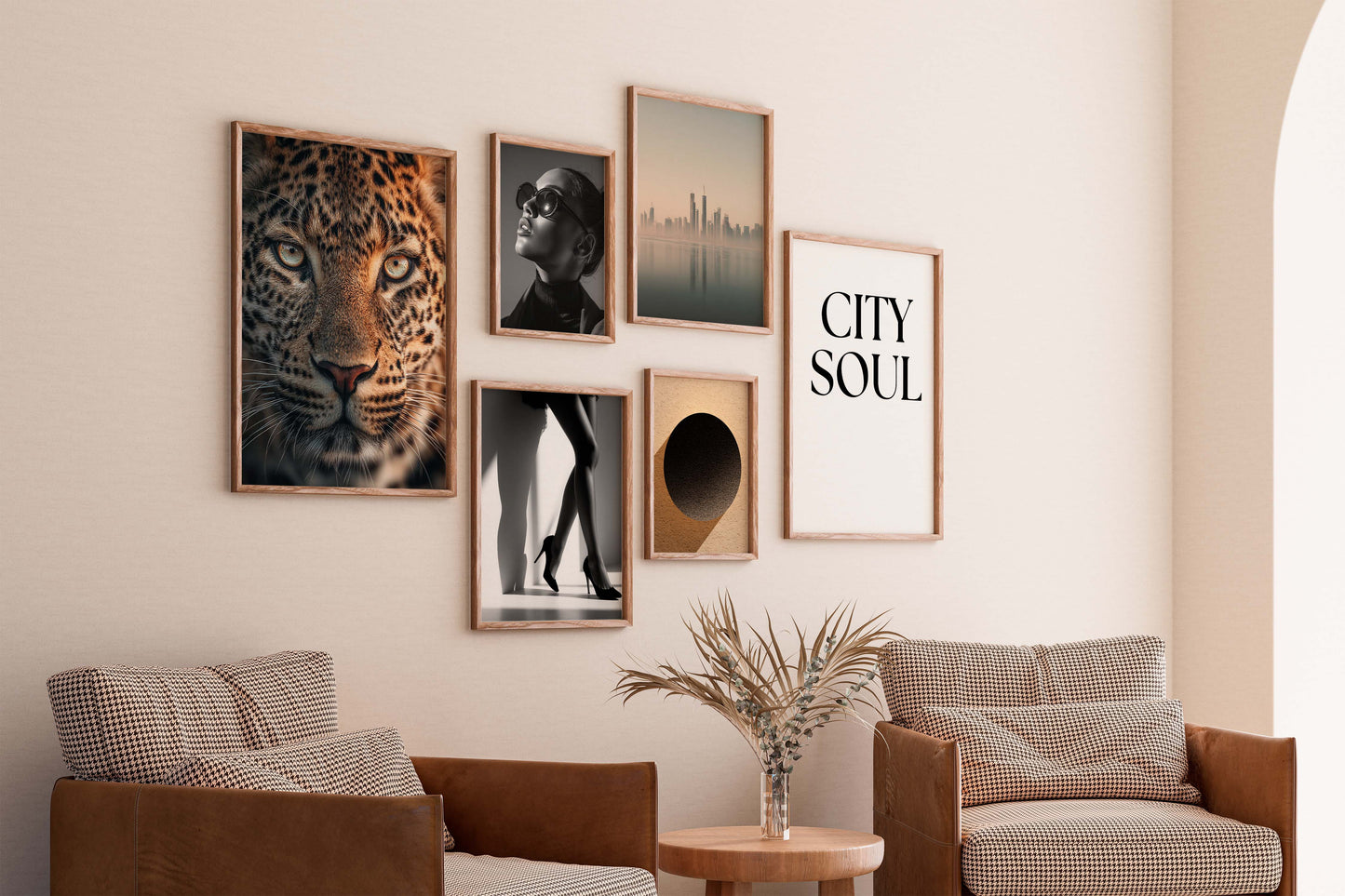 Leopard close-up wall art print modern wildlife photography