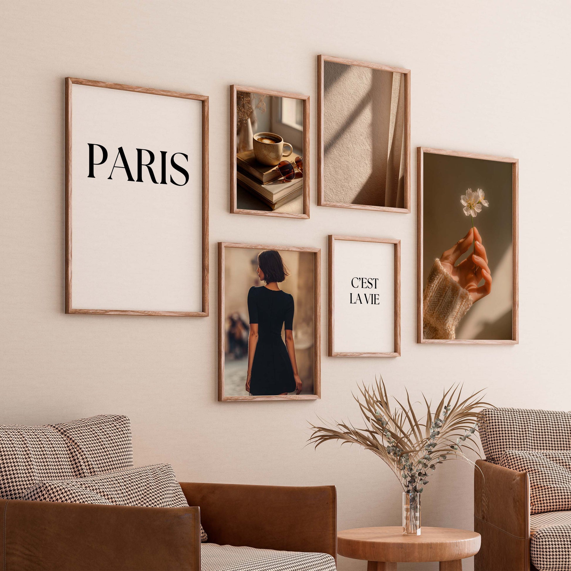 Paris typography poster minimalist wall art print