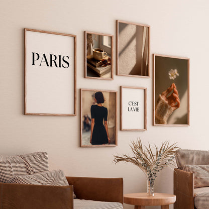 Paris typography poster minimalist wall art print