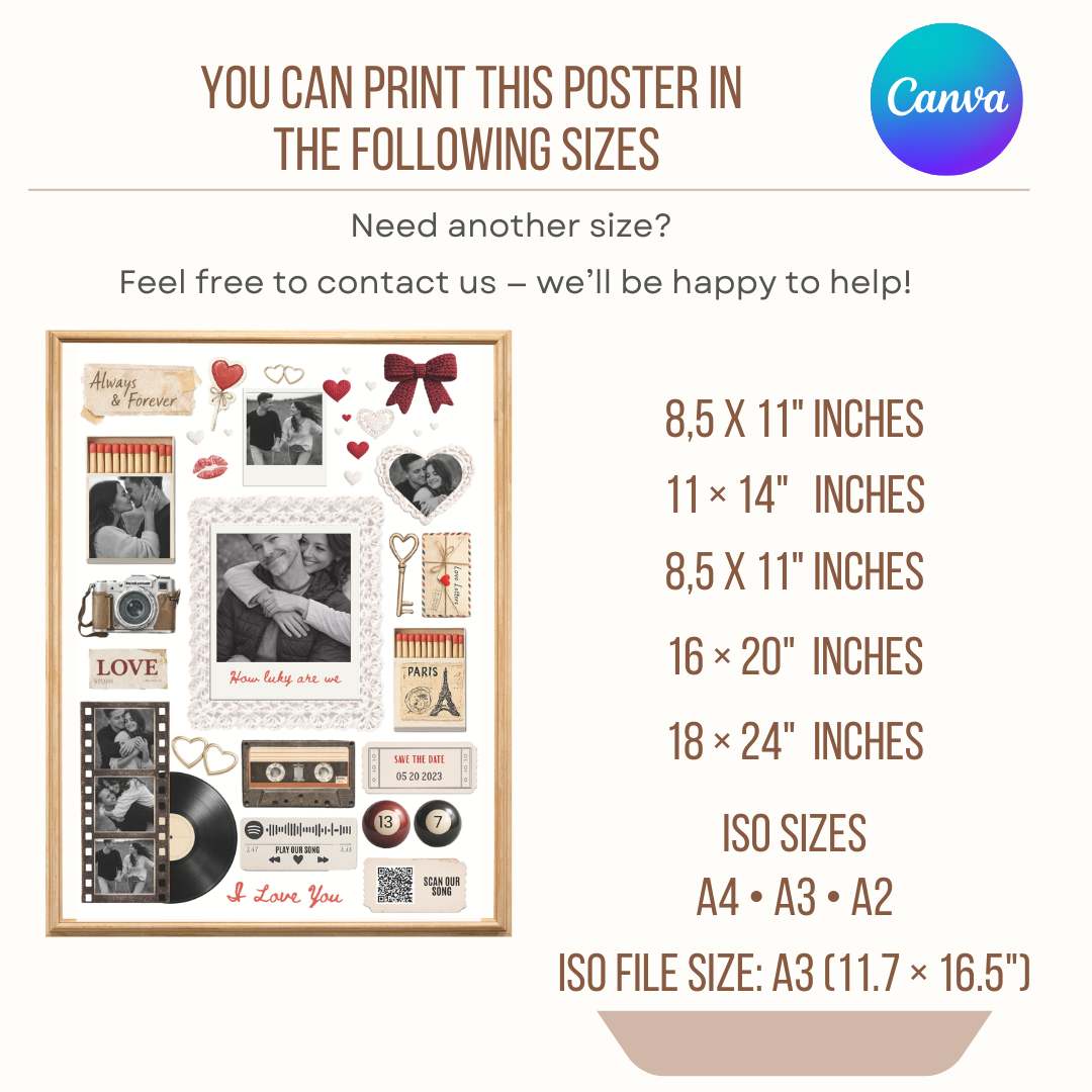 Custom Matchbook Canva Template • Editable DIY Matchbook Design • Personalized Anniversary Gift • Printable for Him, Her, Family, Birthday