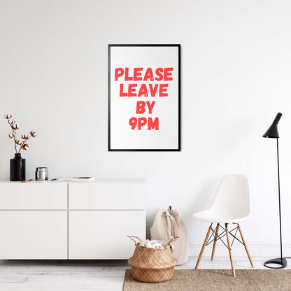 office decor poster sarcastic quote red typography design