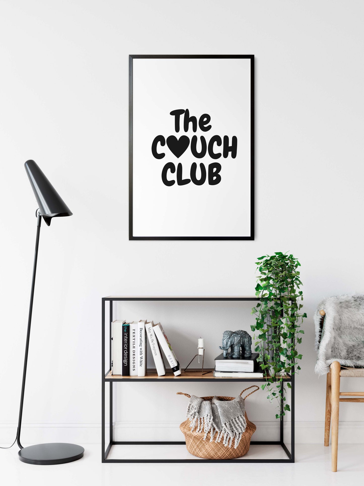 modern typography poster the couch club wall art print
