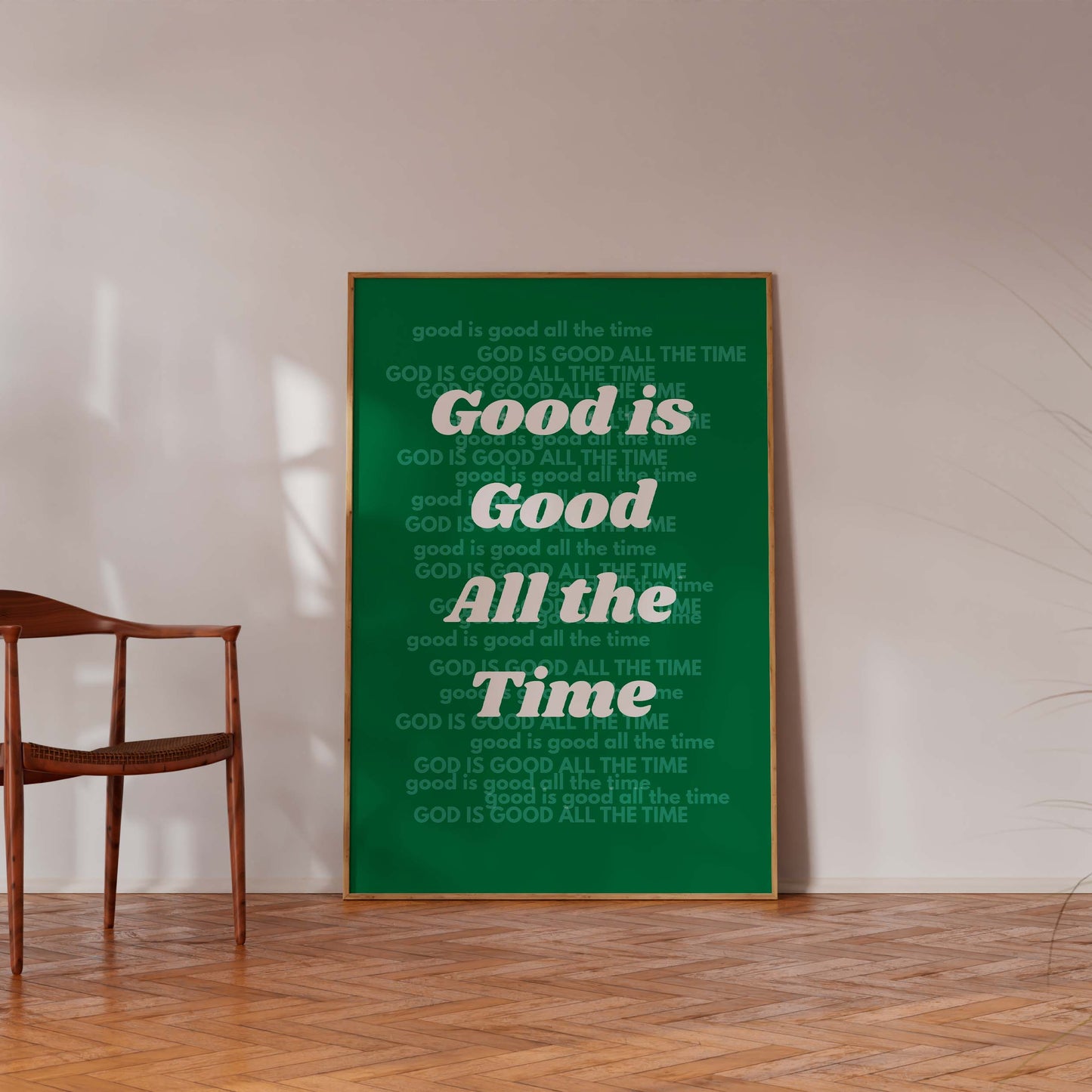 Inspirational Christian wall art with typography quote