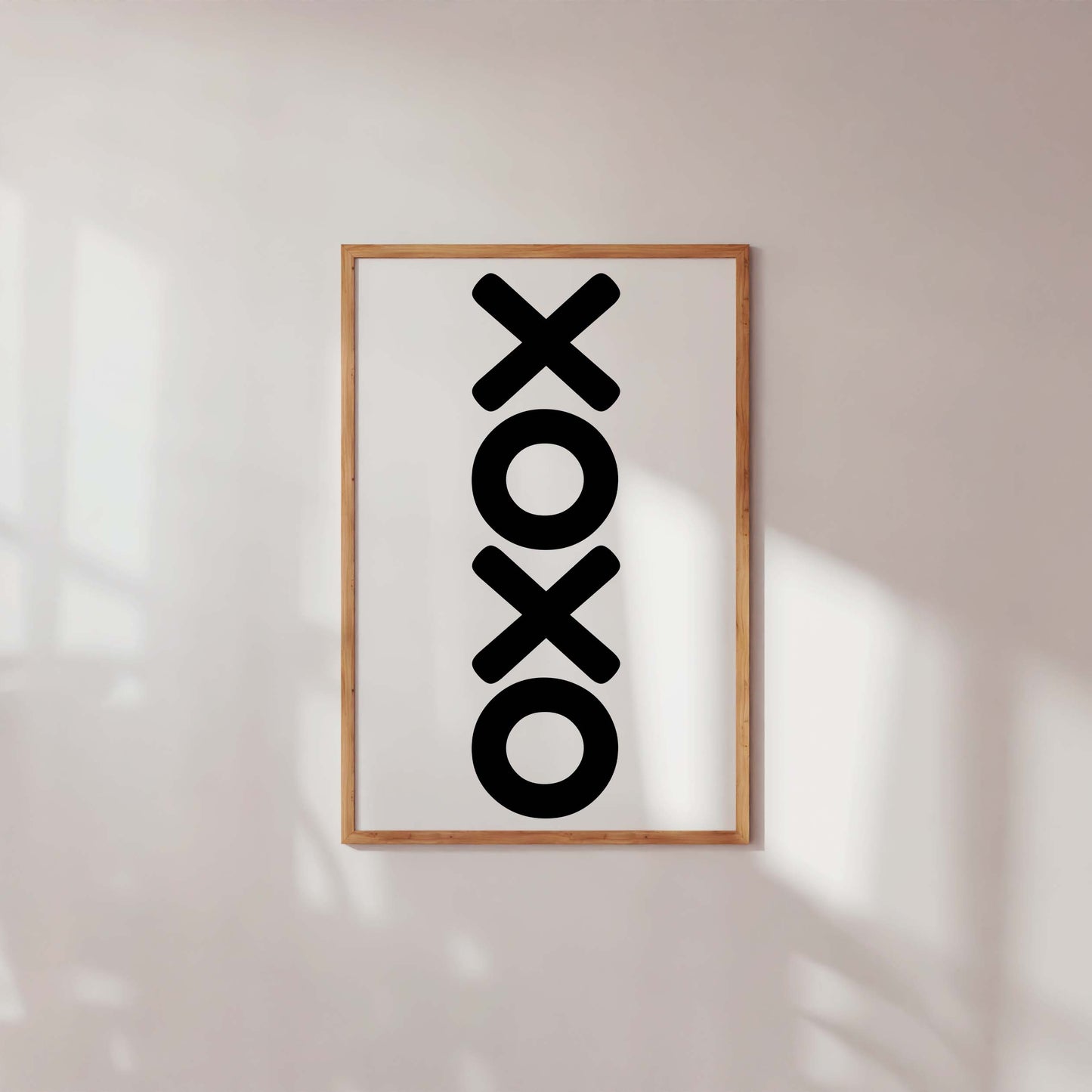 XOXO Minimalist Poster Vertical | Modern Typography Wall Art Decor