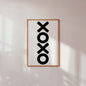 XOXO Minimalist Poster Vertical | Modern Typography Wall Art Decor