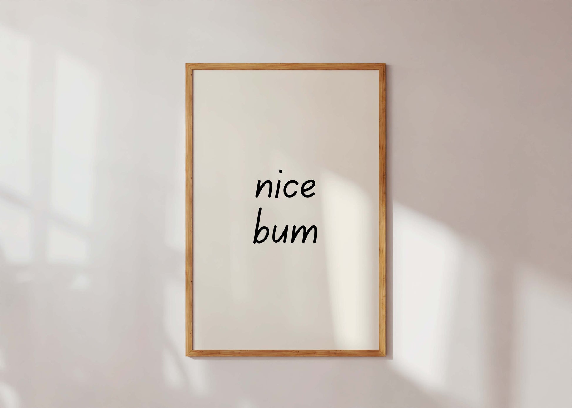 Humorous text poster with clean modern design