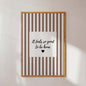 Beige Striped Wall Art Poster It Feels So Good To Be Home Quote