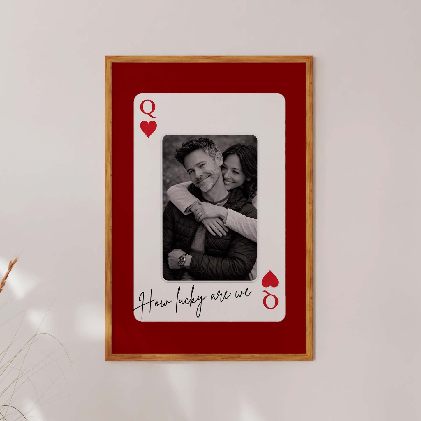 Personalized Playing Card Poster – Custom Photo Love Wall Art
