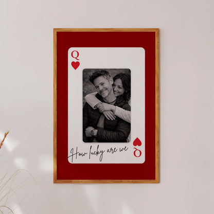 Personalized Playing Card Poster – Custom Photo Love Wall Art