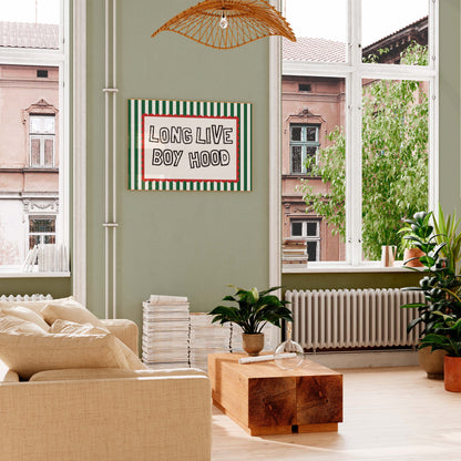 Aesthetic typography poster in modern interior setting