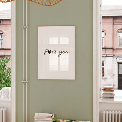 Scandinavian style romantic typography wall decor