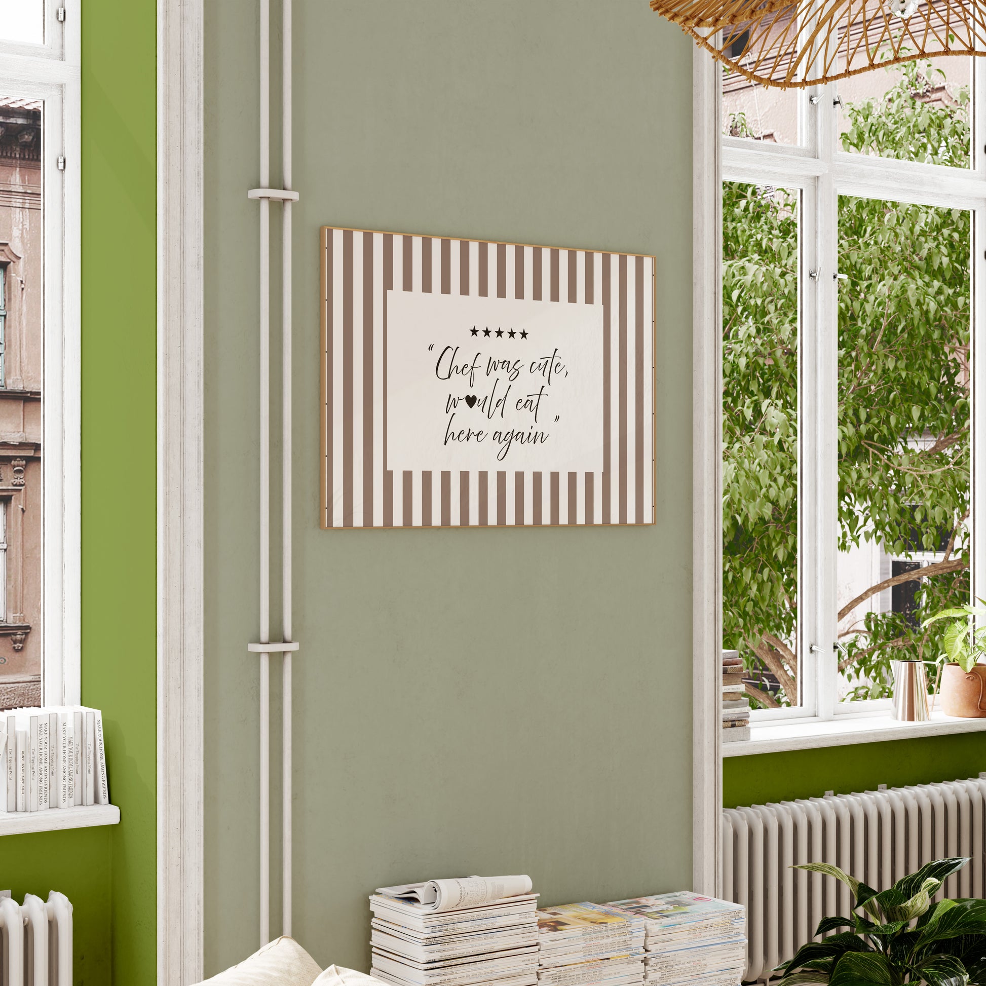 Funny food quote wall art for kitchen dining room or coffee bar