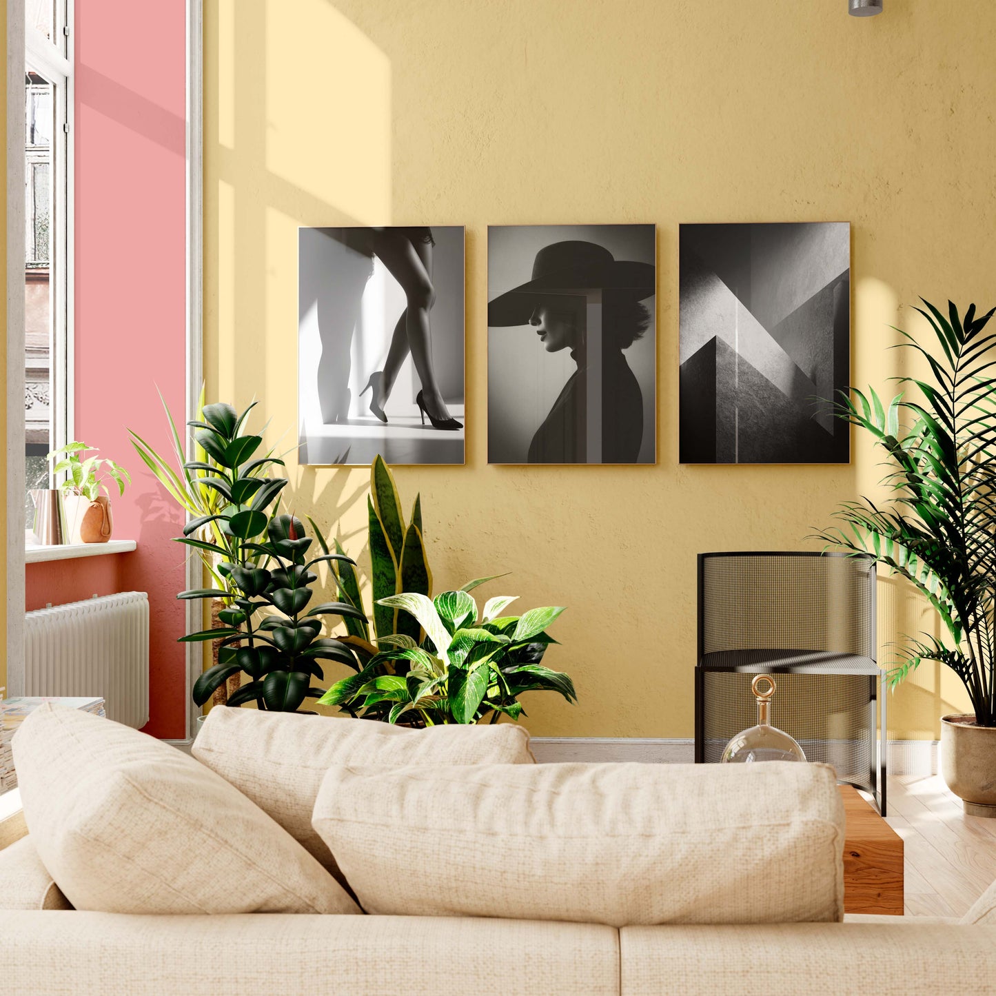 Black and White Wall Art Set Fashion Minimalist Gallery Prints