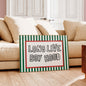Long Live Boyhood typography poster with green stripes and bold lettering