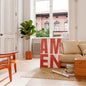 Amen typography poster red modern wall art print