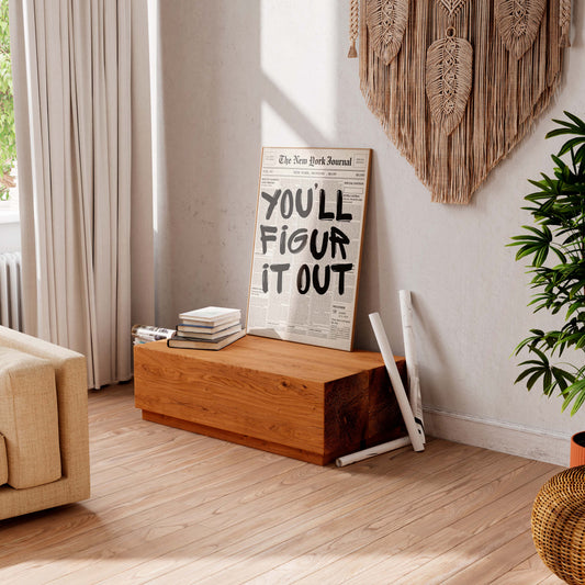 You’ll Figure It Out Poster Motivational Wall Art Newspaper Print