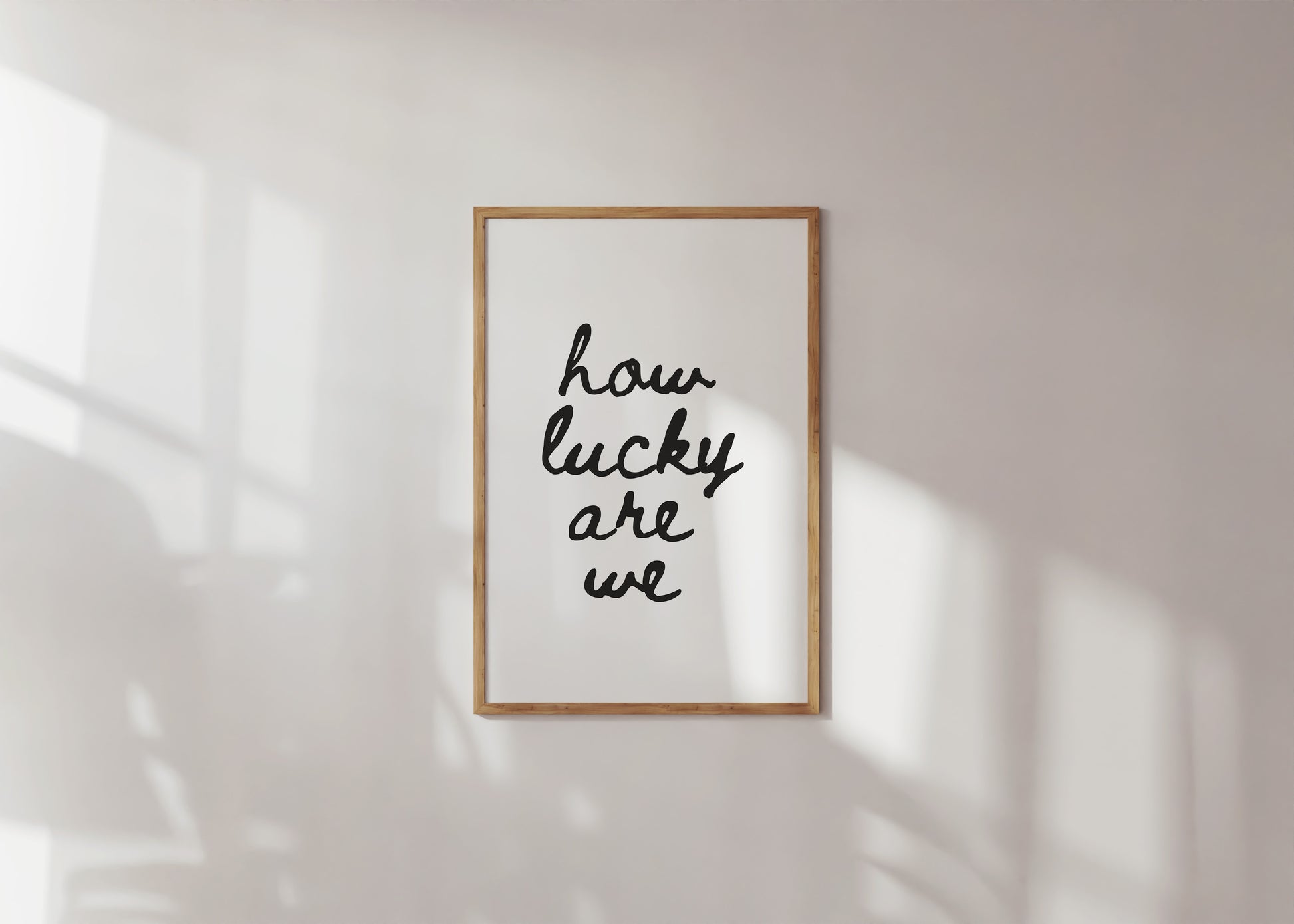 Modern typography wall art black text on white background minimalist decor