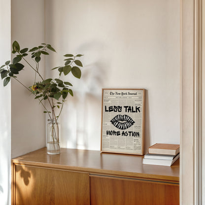Let’s talk more action poster modern typography wall decor