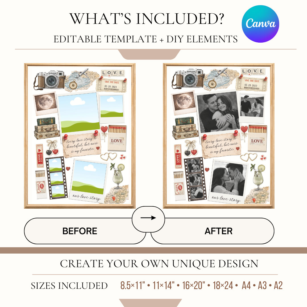Custom Matchbook Template Canva • Editable Printable Matchbook • DIY Gift • Anniversary Present for Him, Her, Family, Birthday