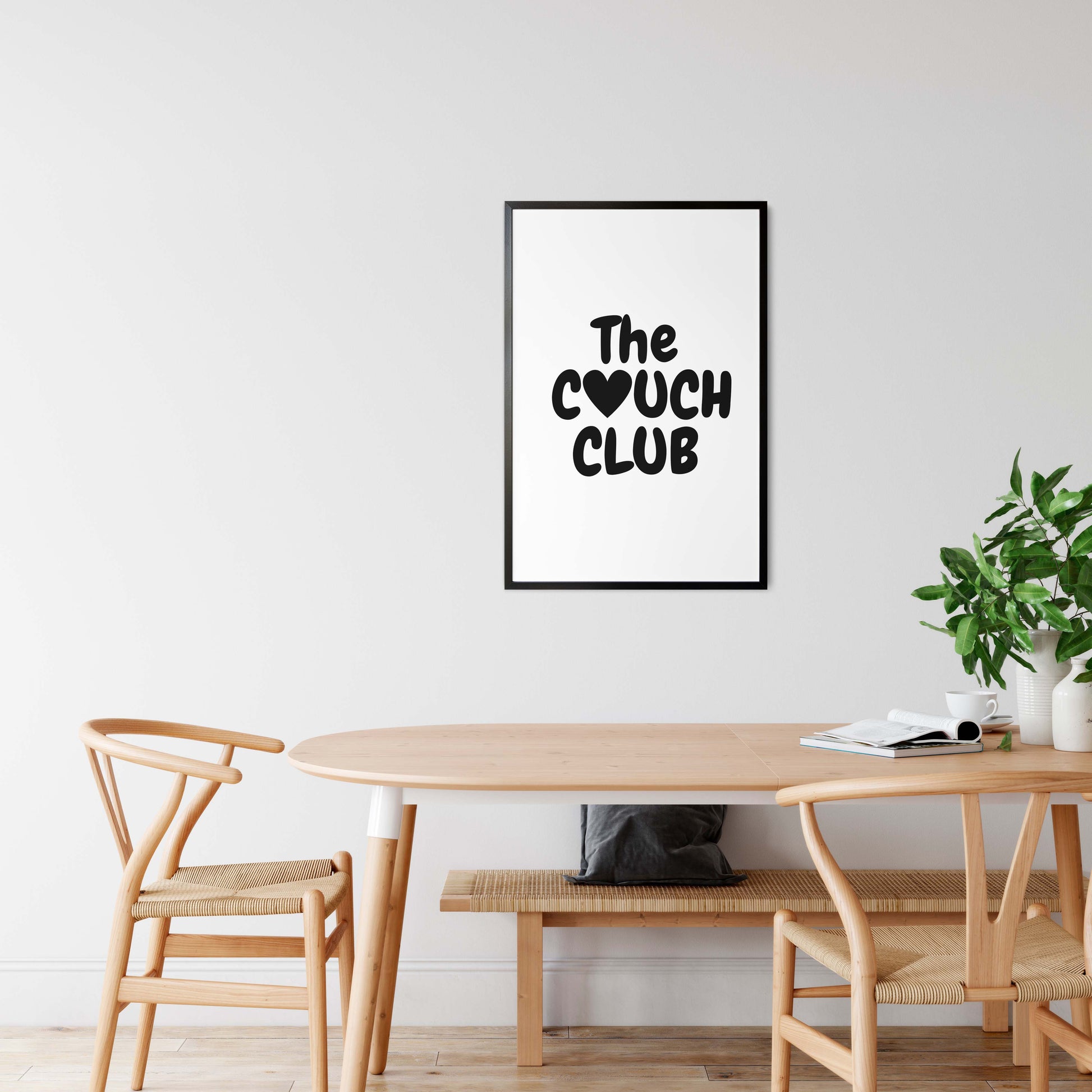 cozy home decor poster funny couple quote couch club