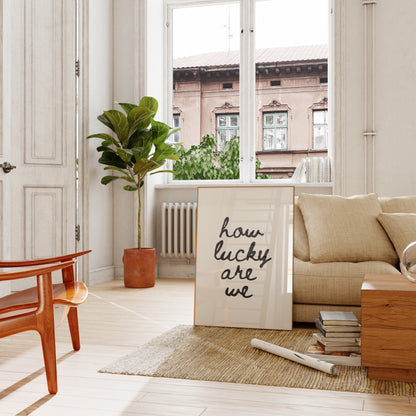 Minimalist quote wall art for bedroom or living room neutral design