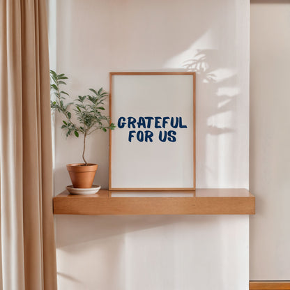 modern quote poster grateful for us minimalist wall decor