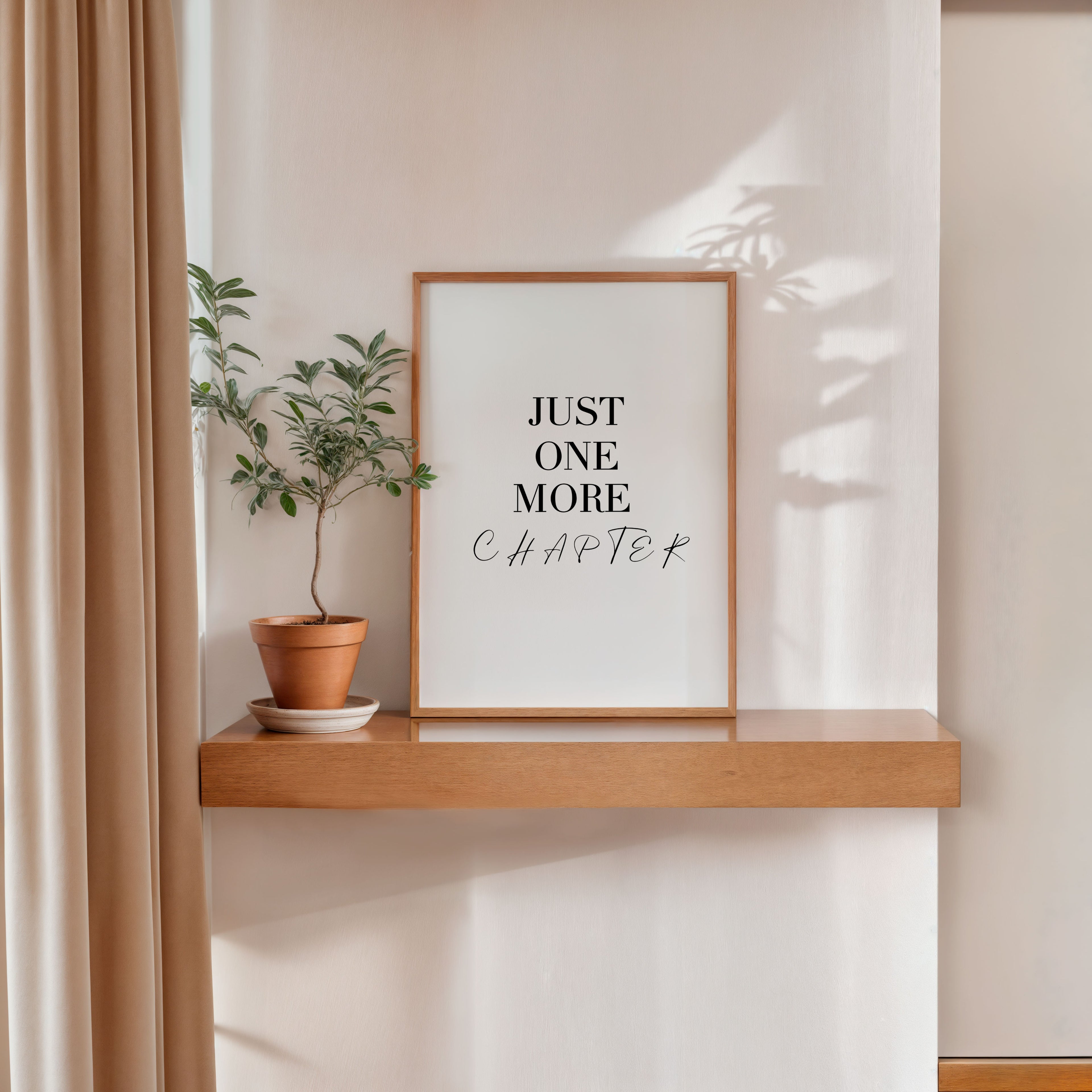 minimalist reading quote poster for cozy reading nook decor