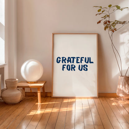 blue typography motivational poster scandinavian style wall art
