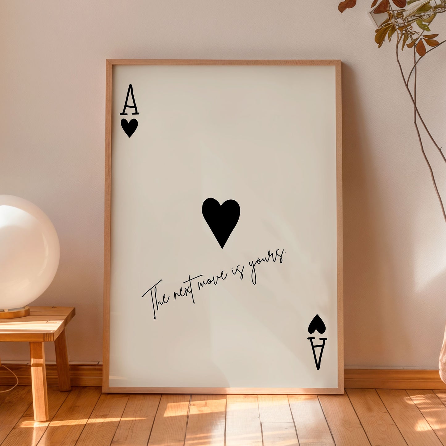 Ace of Hearts minimalist poster