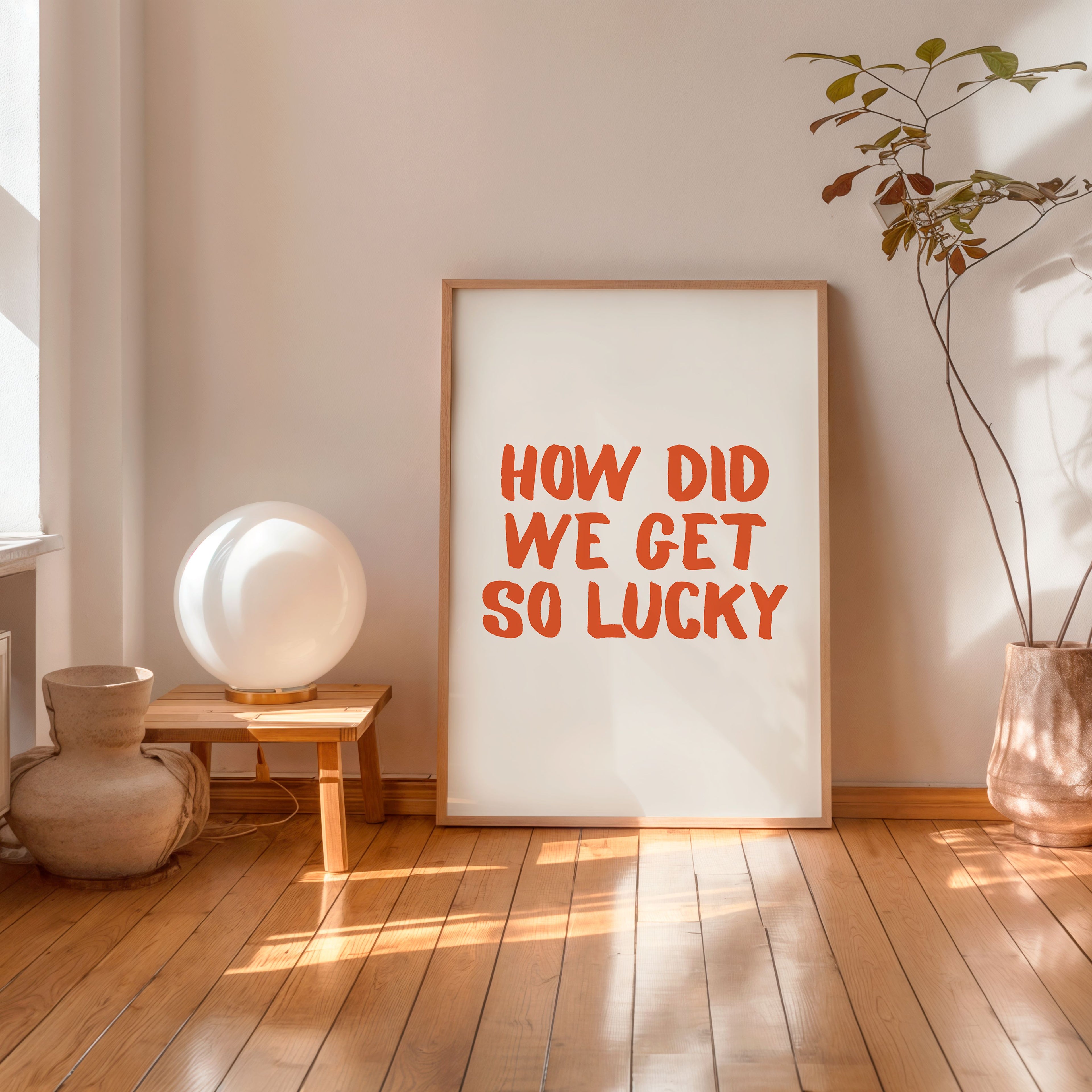 Modern typography wall art print with inspirational quote