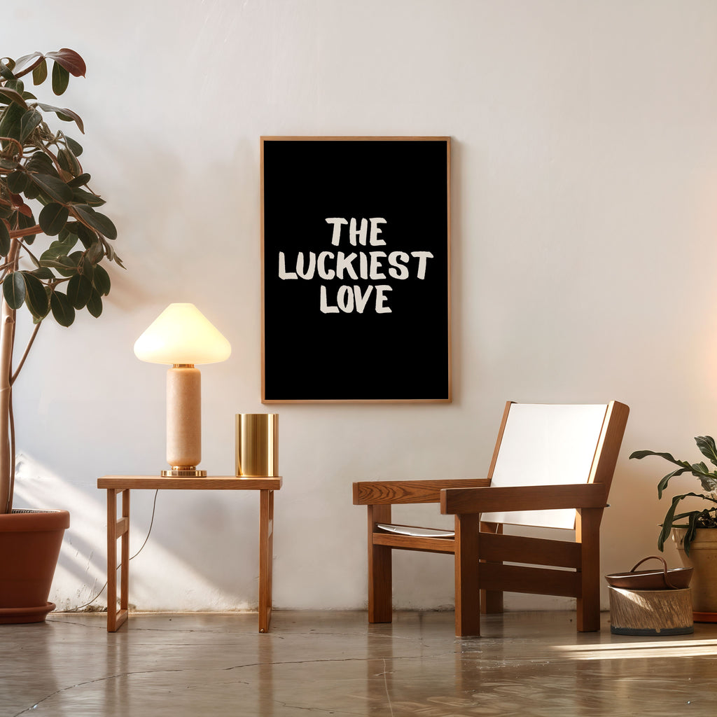 minimalist love typography poster modern scandinavian wall decor