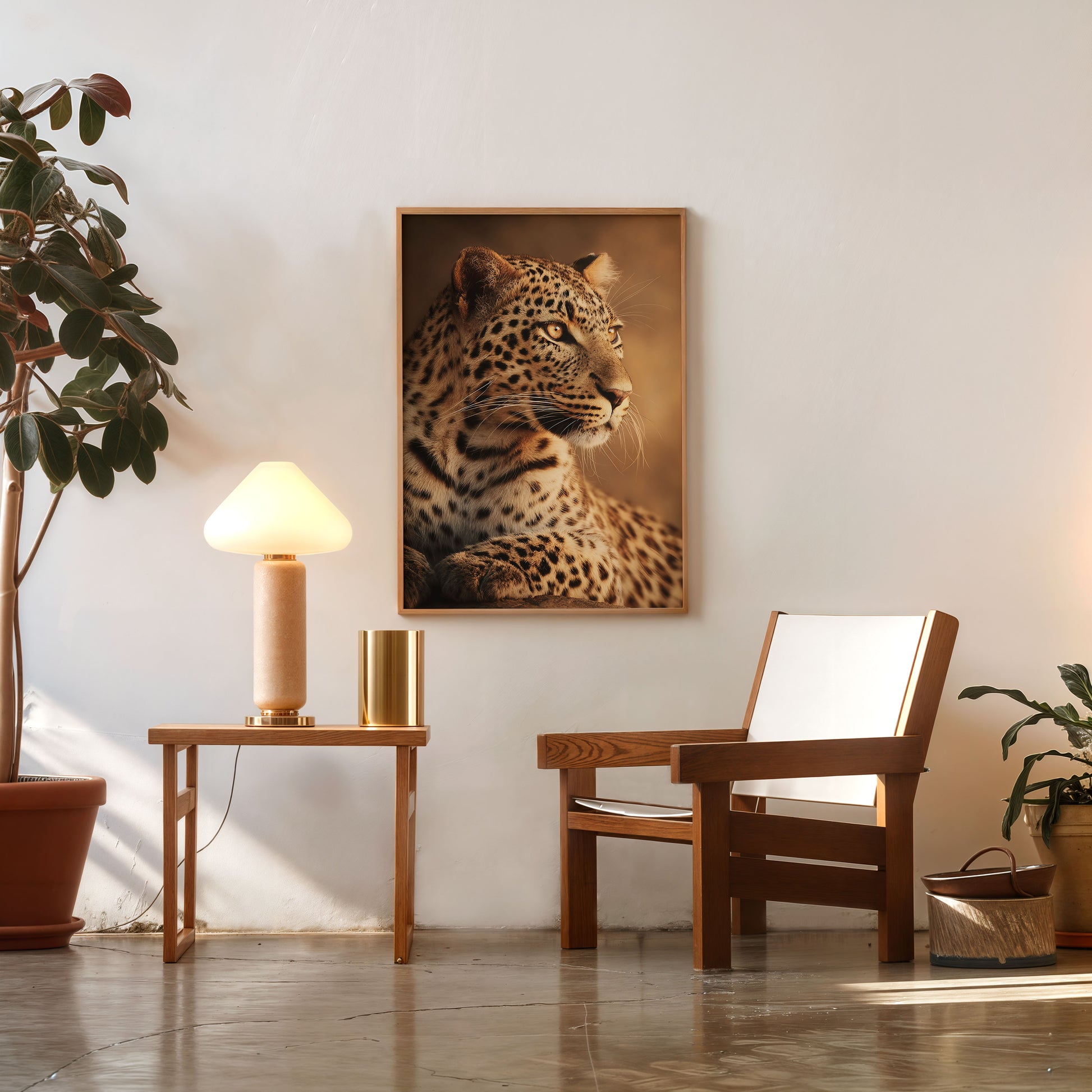 Leopard portrait modern wall art print for gallery wall
