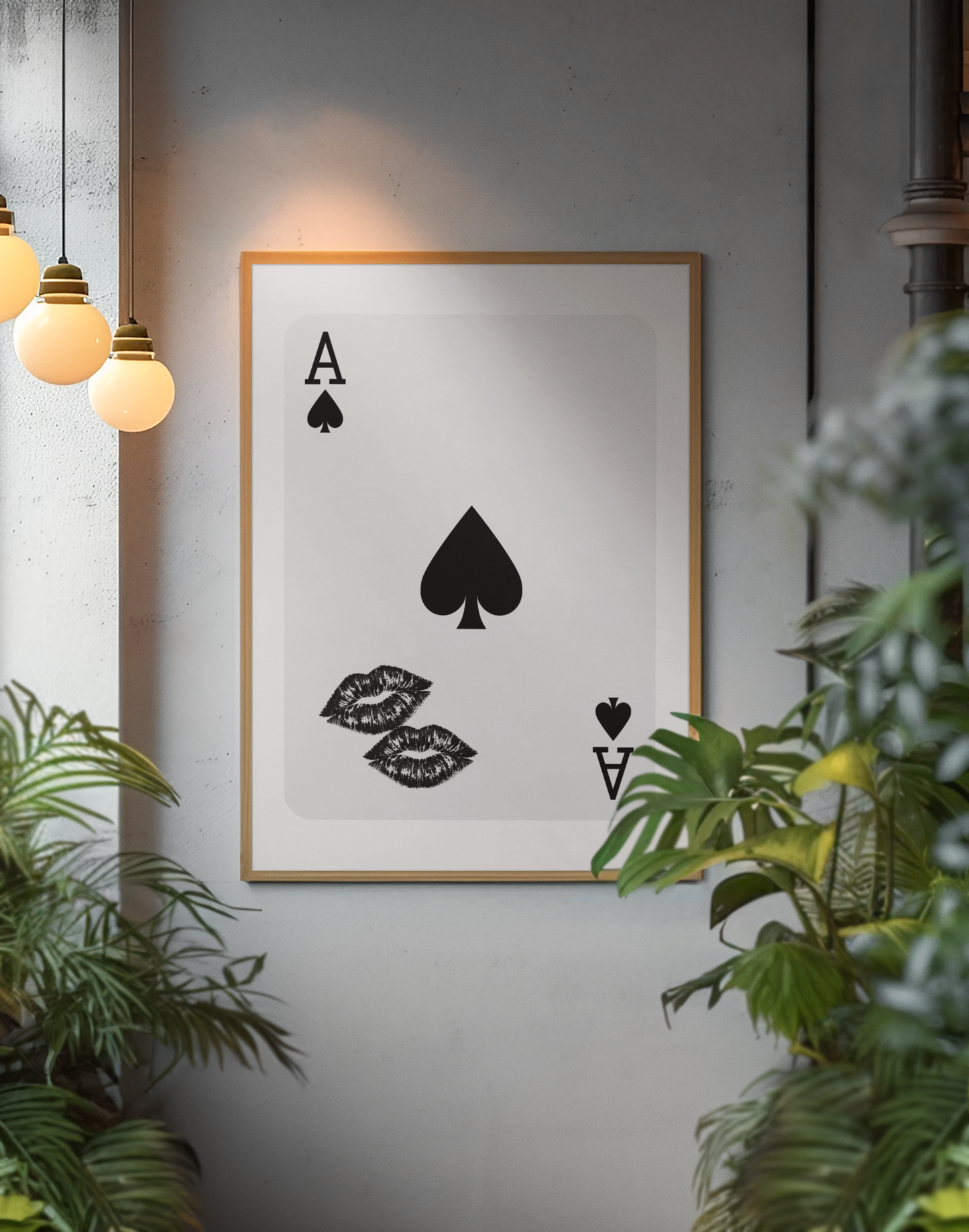Ace of Spades Minimalist Poster – Modern Playing Card Wall Art