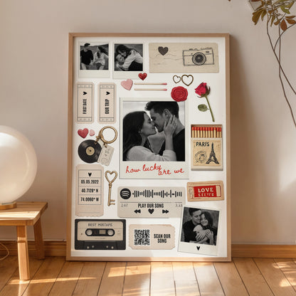 Editable Matchbook Canva Template • Custom Couple Matchbook Poster • Anniversary Wall Art • DIY Matchbox Printable Gift