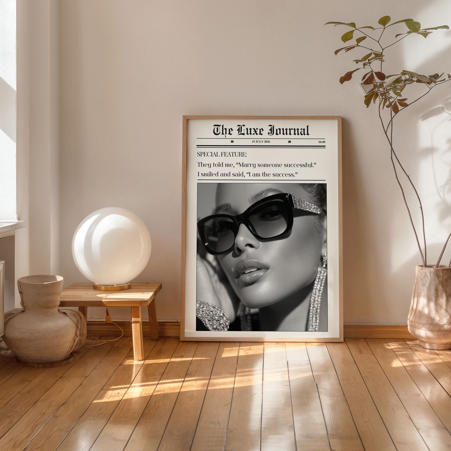 Minimalist vogue style wall decor poster modern interior styling