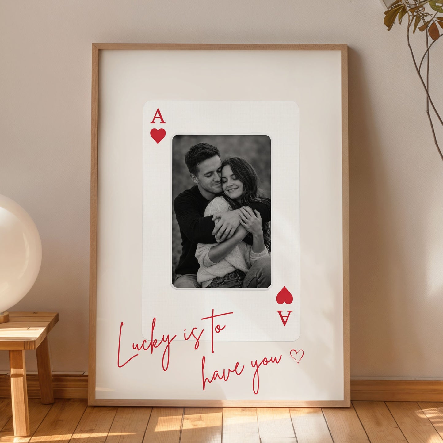 Editable Canva template blank playing card poster layout photo placeholder