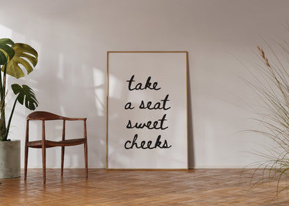 Bathroom wall art framed in modern neutral interior space